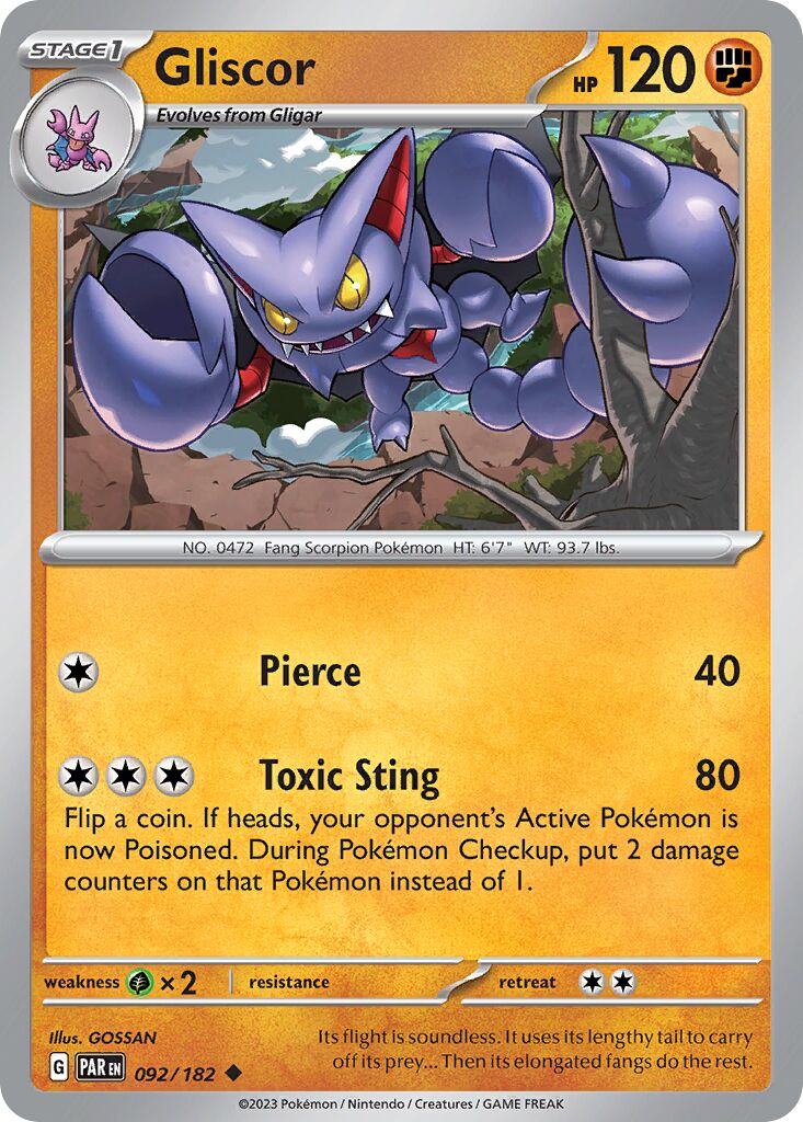 Gliscor 092/266 — Paradox Rift (English Pokémon TCG card)