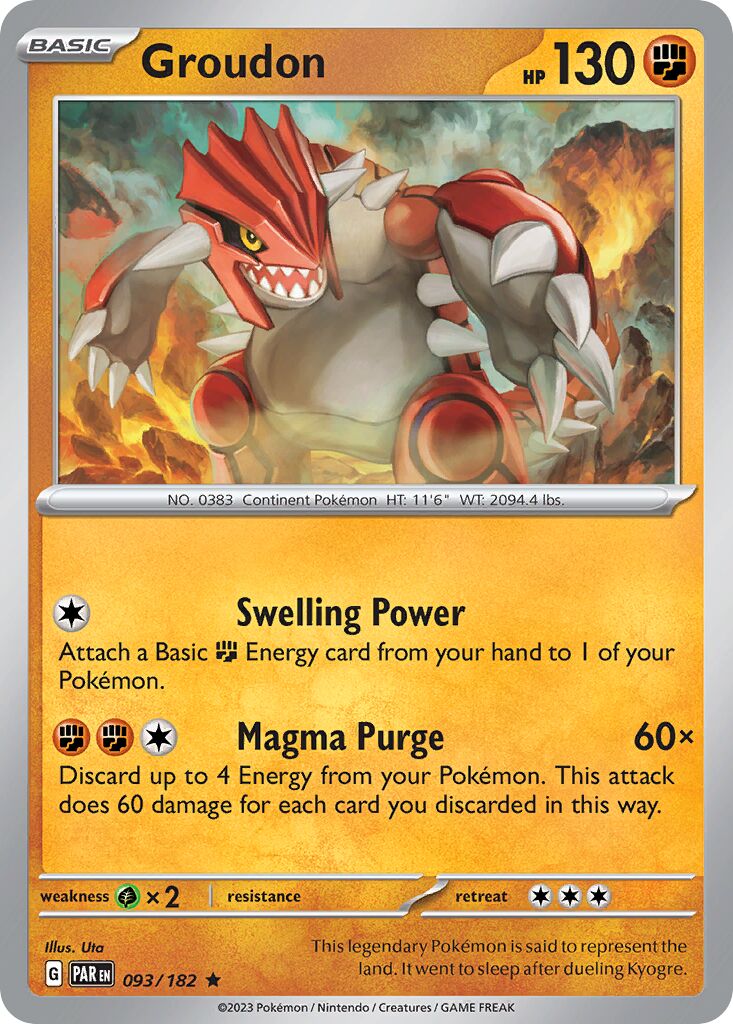 Groudon 093/266 — Paradox Rift (English Pokémon TCG card)