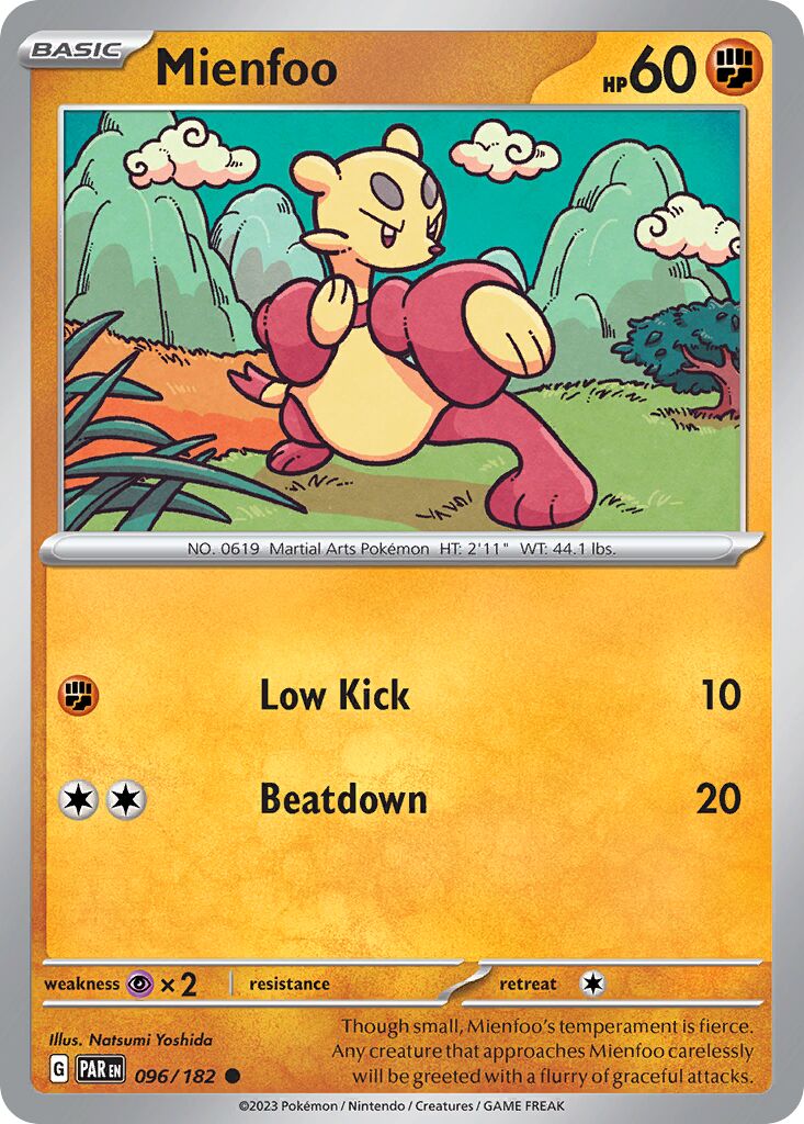 Mienfoo 096/266 — Paradox Rift (English Pokémon TCG card)