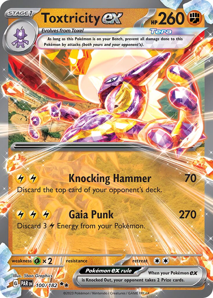 Toxtricity ex 100/266 — Paradox Rift (English Pokémon TCG card)