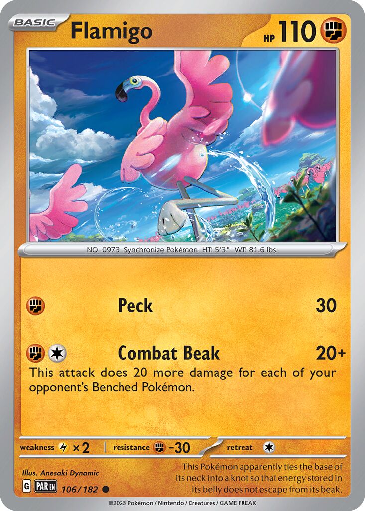 Flamigo 106/266 — Paradox Rift (English Pokémon TCG card)