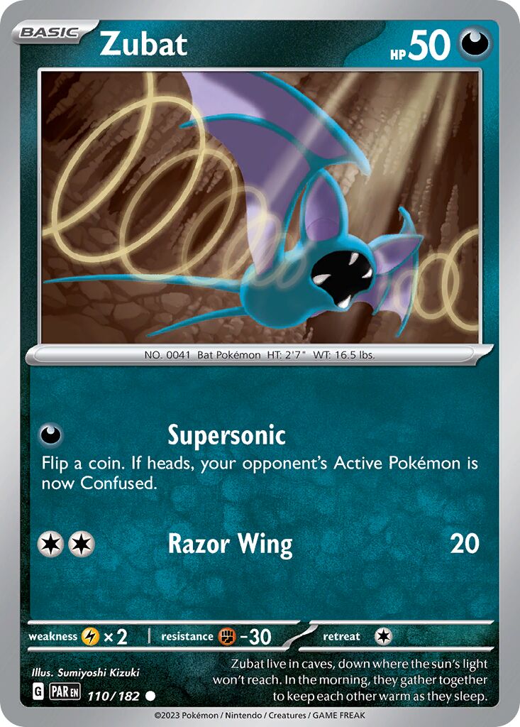 Zubat 110/266 — Paradox Rift (English Pokémon TCG card)