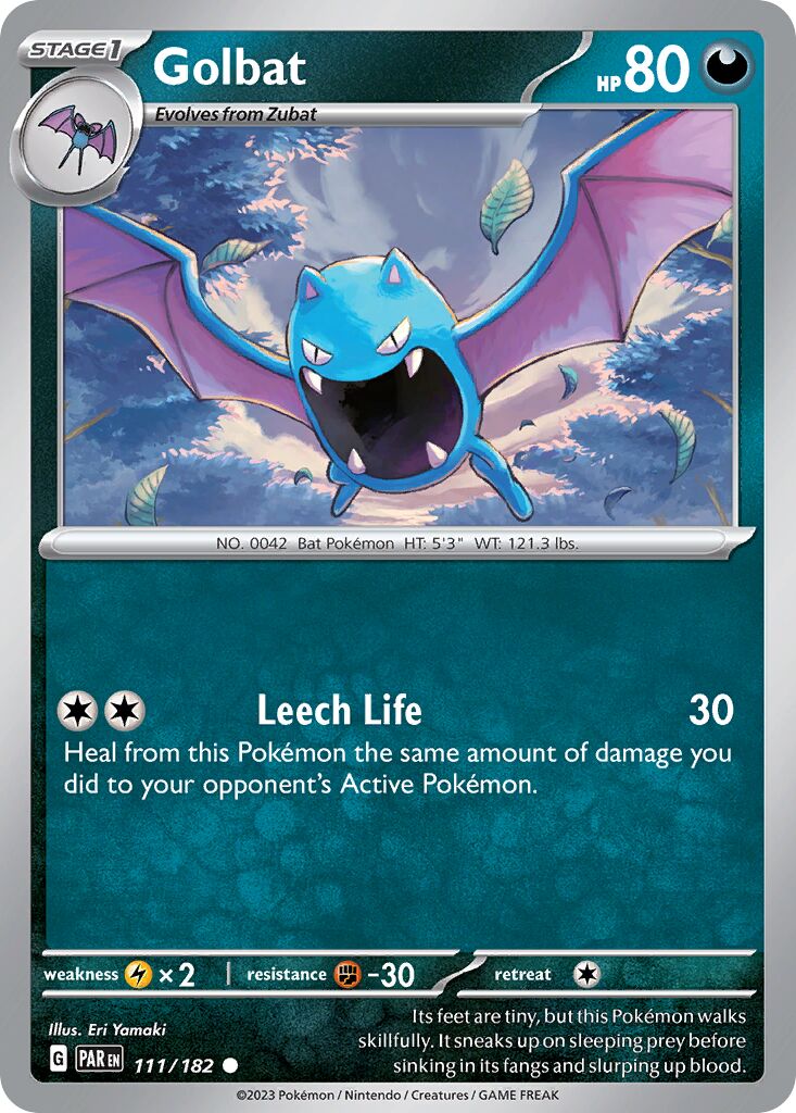 Golbat 111/266 — Paradox Rift (English Pokémon TCG card)