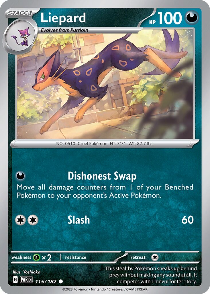 Liepard 115/266 — Paradox Rift (English Pokémon TCG card)