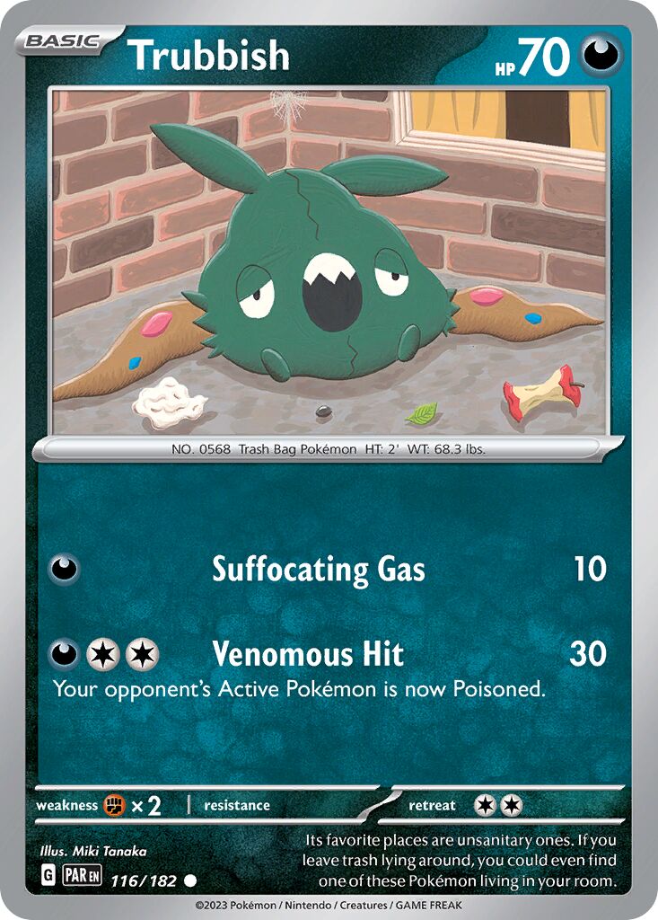 Trubbish 116/266 — Paradox Rift (English Pokémon TCG card)
