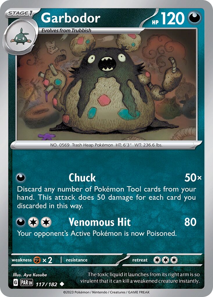 Garbodor 117/266 — Paradox Rift (English Pokémon TCG card)