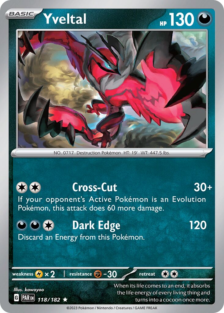 Yveltal 118/266 — Paradox Rift (English Pokémon TCG card)