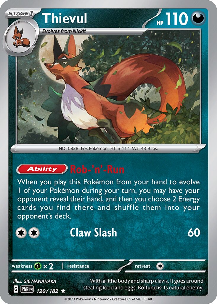Thievul 120/266 — Paradox Rift (English Pokémon TCG card)