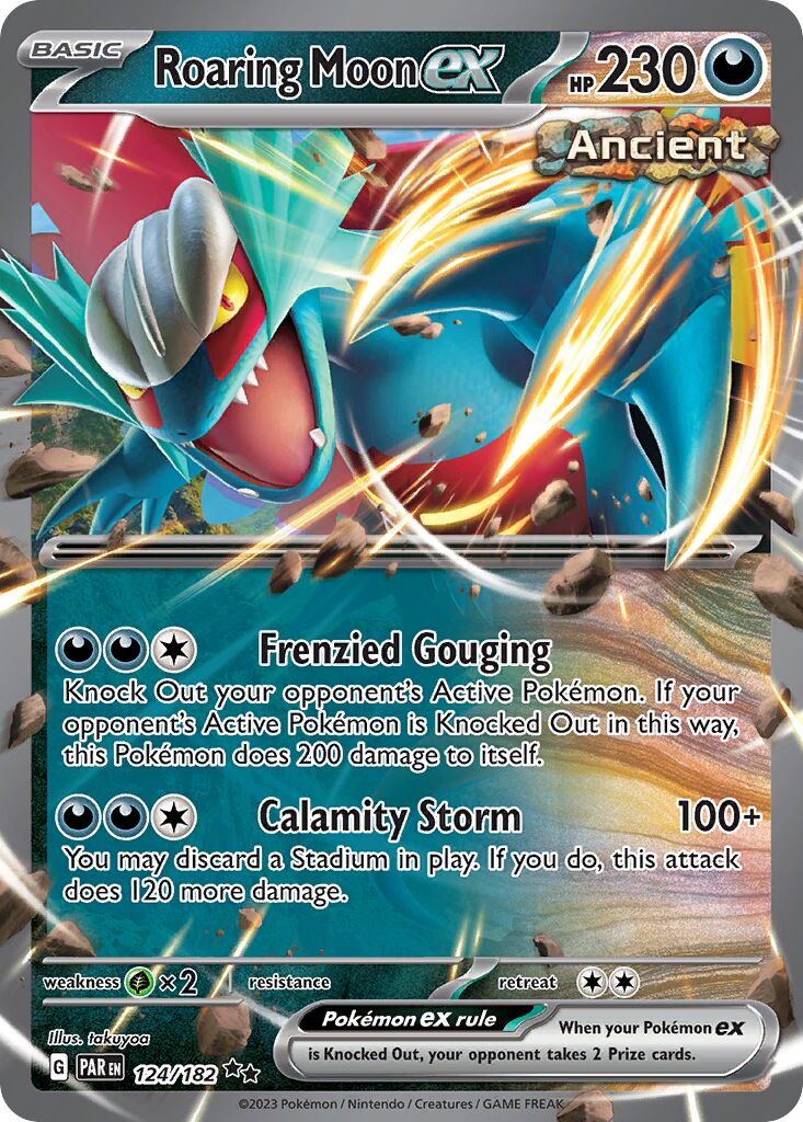 Roaring Moon ex 124/266 — Paradox Rift (English Pokémon TCG card)