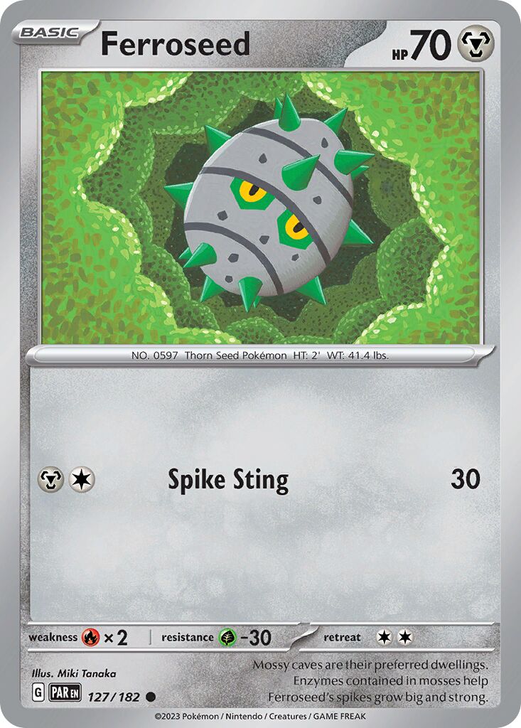 Ferroseed 127/266 — Paradox Rift (English Pokémon TCG card)