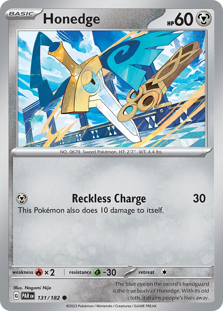 Honedge 131/266 — Paradox Rift (English Pokémon TCG card)