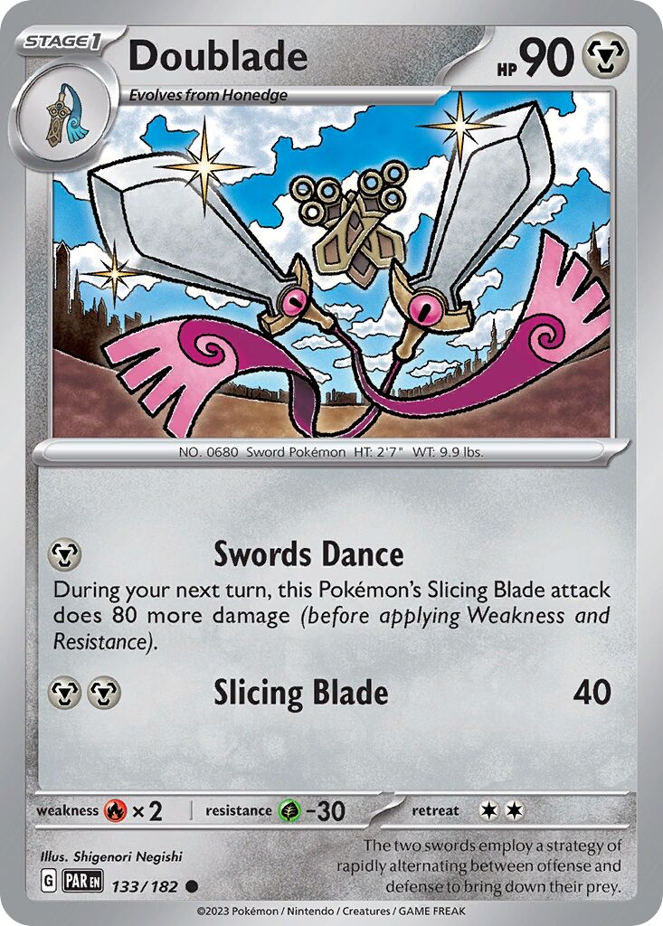 Doublade 133/266 — Paradox Rift (English Pokémon TCG card)