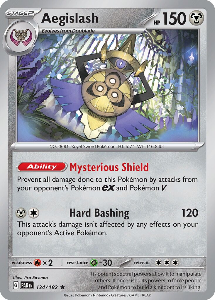 Aegislash 134/266 — Paradox Rift (English Pokémon TCG card)