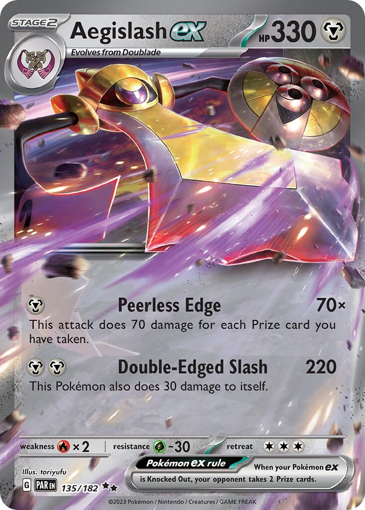 Aegislash ex 135/266 — Paradox Rift (English Pokémon TCG card)