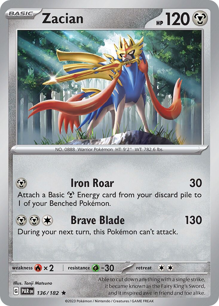 Zacian 136/266 — Paradox Rift (English Pokémon TCG card)