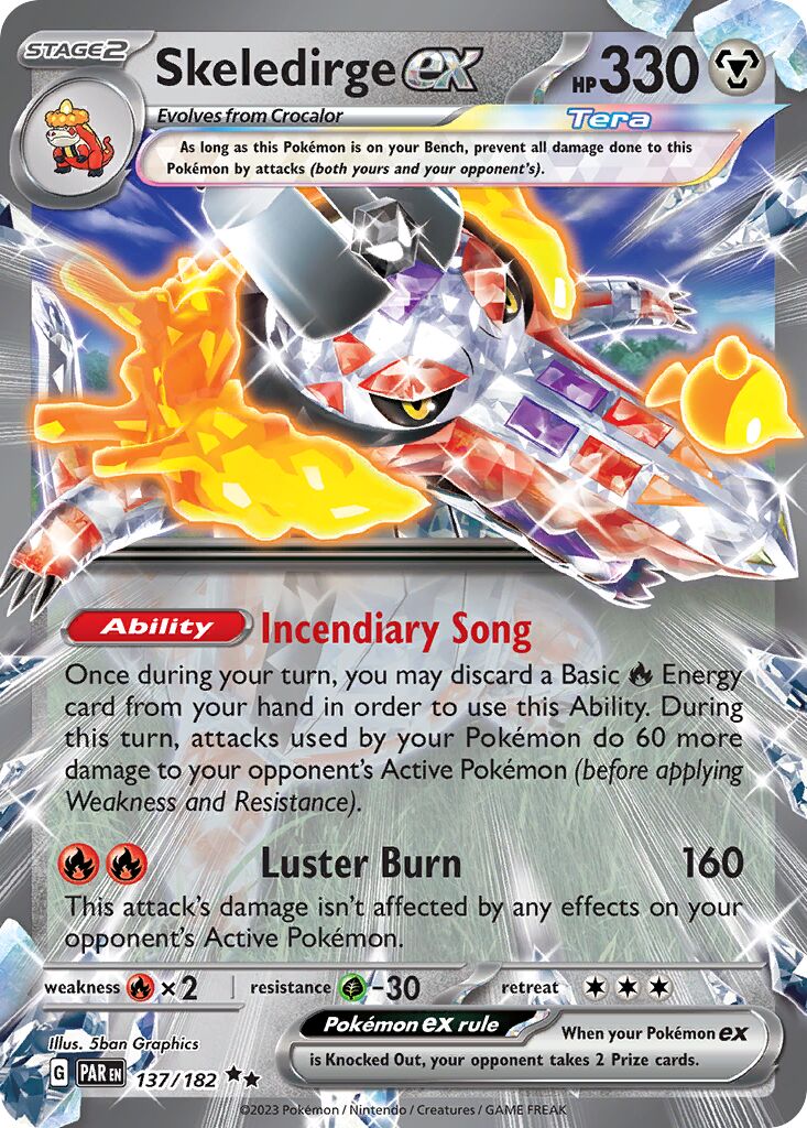 Skeledirge ex 137/266 — Paradox Rift (English Pokémon TCG card)