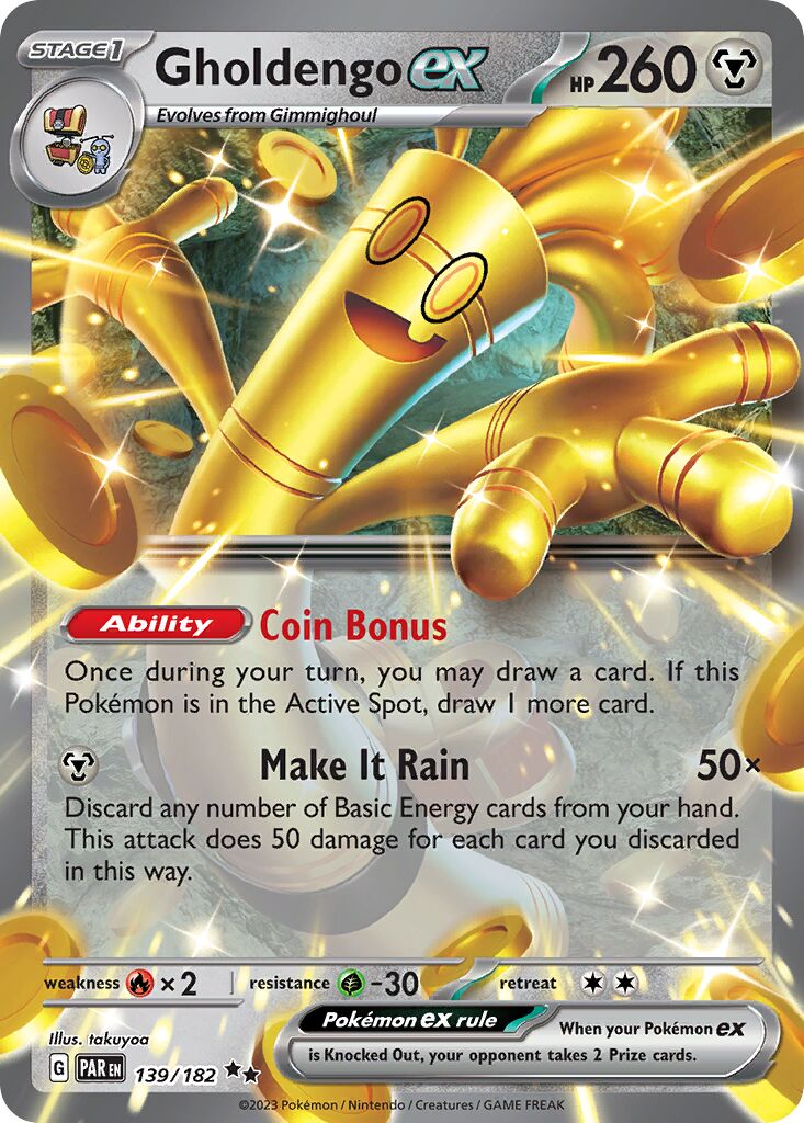 Gholdengo ex 139/266 — Paradox Rift (English Pokémon TCG card)