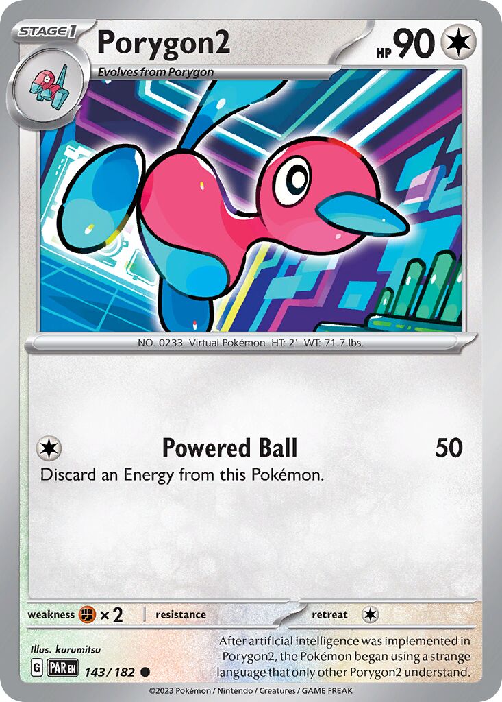 Porygon2 143/266 — Paradox Rift (English Pokémon TCG card)