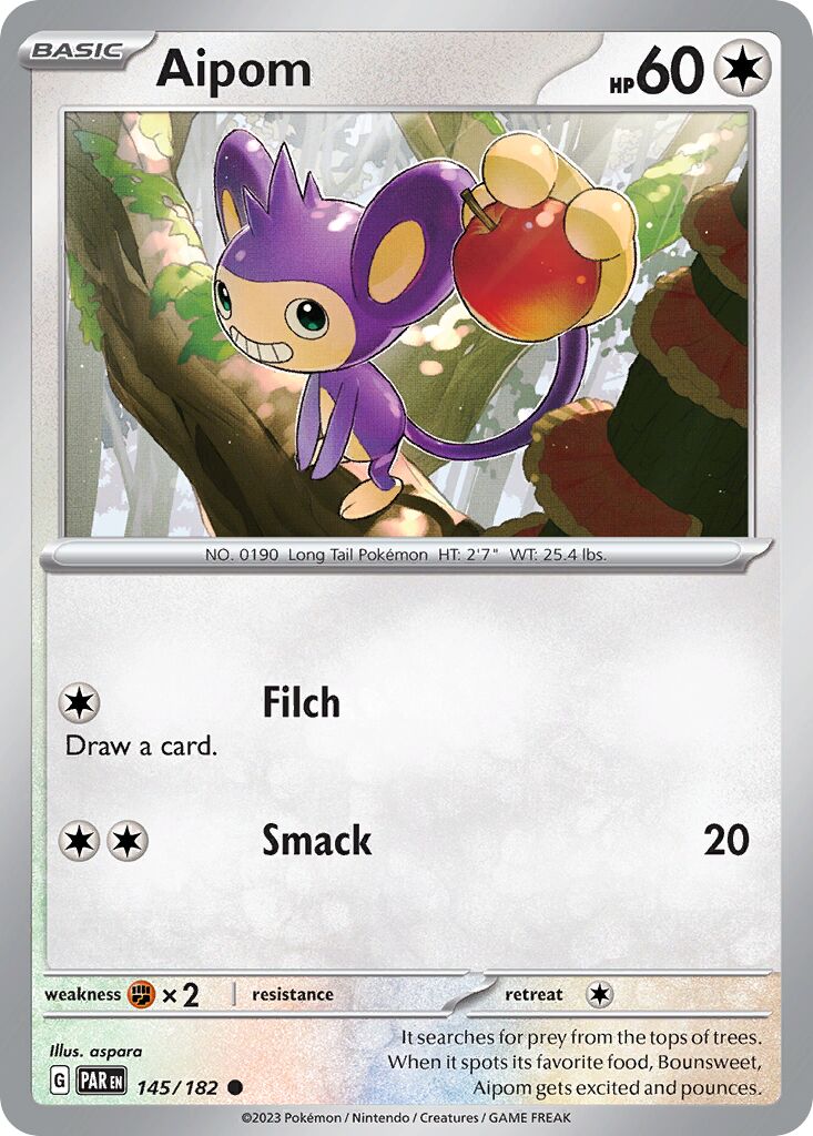 Aipom 145/266 — Paradox Rift (English Pokémon TCG card)