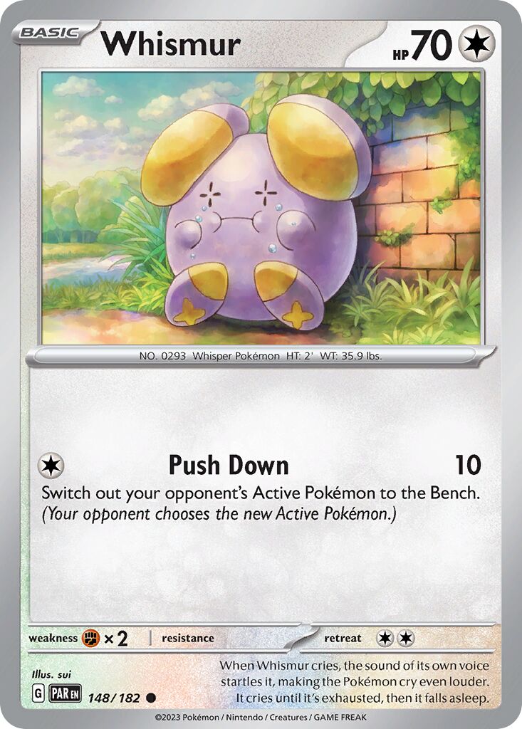 Whismur 148/266 — Paradox Rift (English Pokémon TCG card)