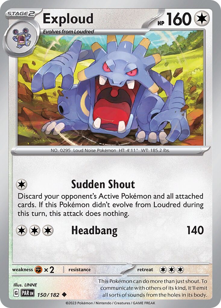 Exploud 150/266 — Paradox Rift (English Pokémon TCG card)