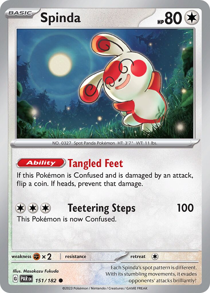 Spinda 151/266 — Paradox Rift (English Pokémon TCG card)