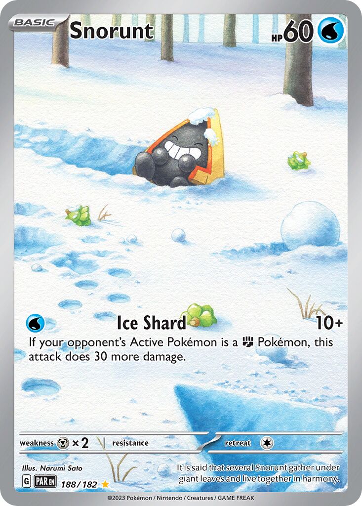 Snorunt 188/266 — Paradox Rift (English Pokémon TCG card)