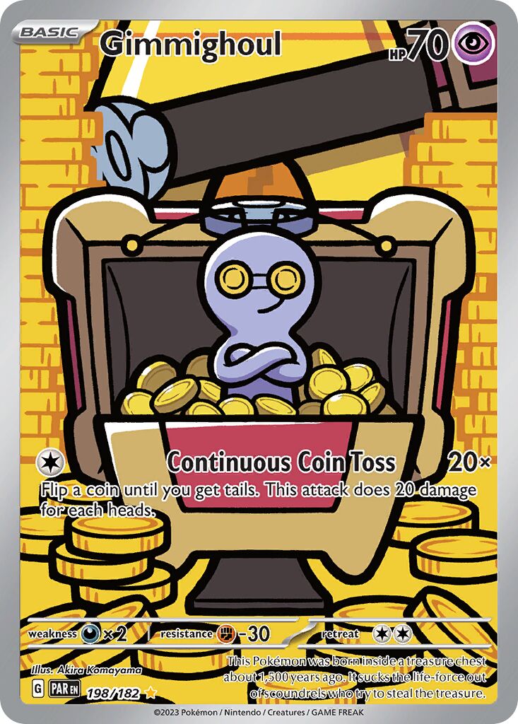 Gimmighoul 198/266 — Paradox Rift (English Pokémon TCG card)