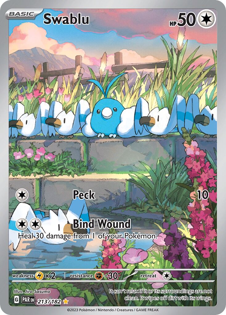 Swablu 213/266 — Paradox Rift (English Pokémon TCG card)