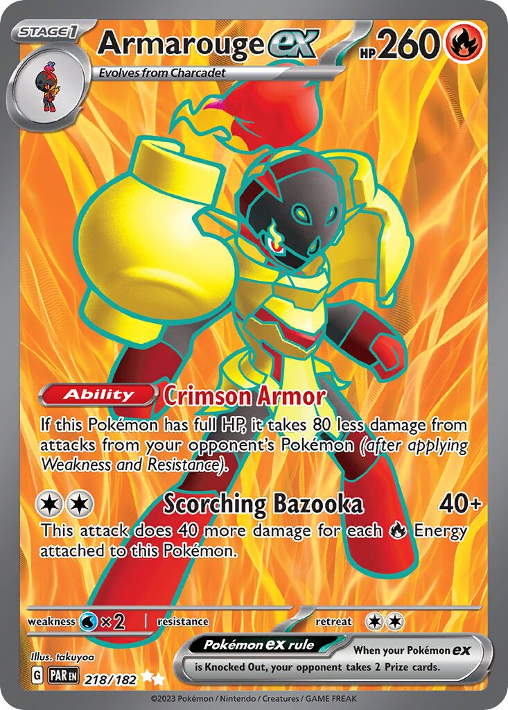 Armarouge ex 218/266 — Paradox Rift (English Pokémon TCG card)