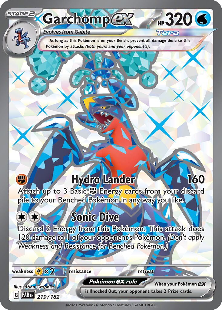 Garchomp ex 219/266 — Paradox Rift (English Pokémon TCG card)
