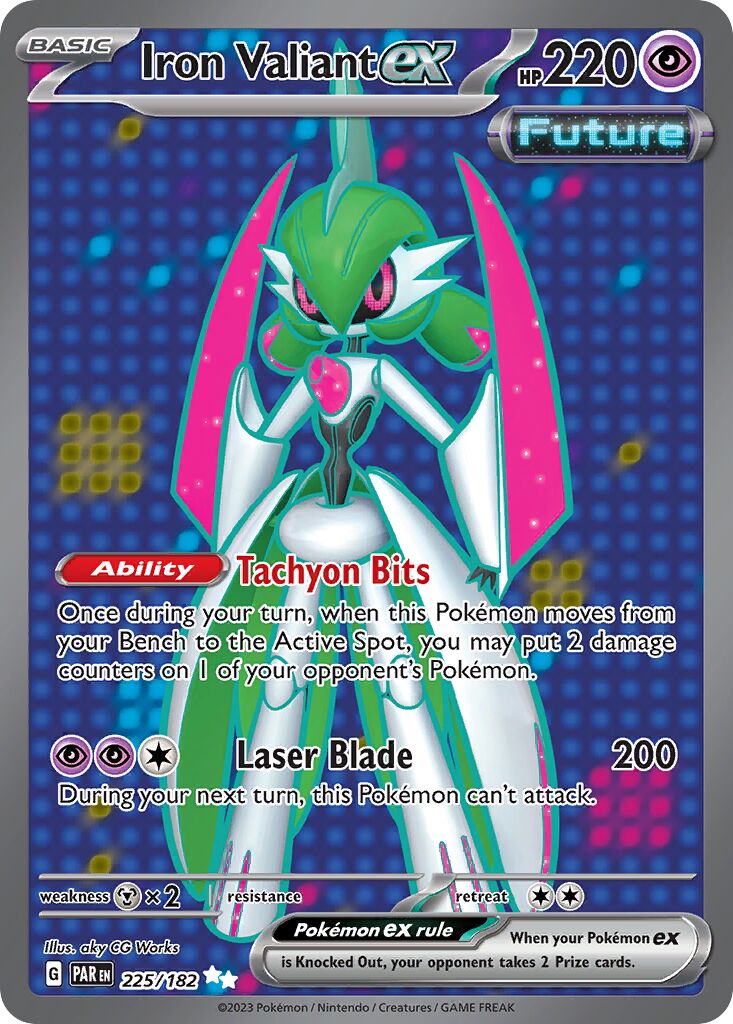 Iron Valiant ex 225/266 — Paradox Rift (English Pokémon TCG card)