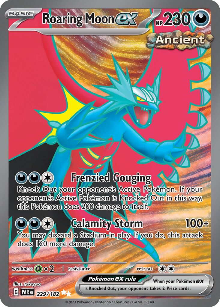 Roaring Moon ex 229/266 — Paradox Rift (English Pokémon TCG card)