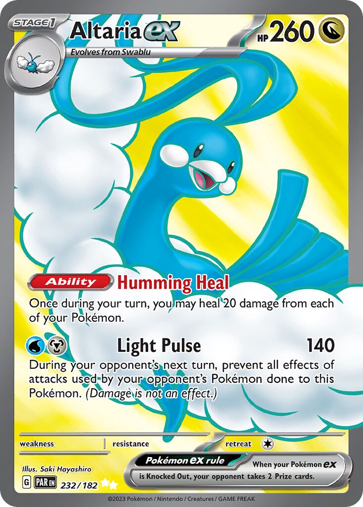 Altaria ex 232/266 — Paradox Rift (English Pokémon TCG card)