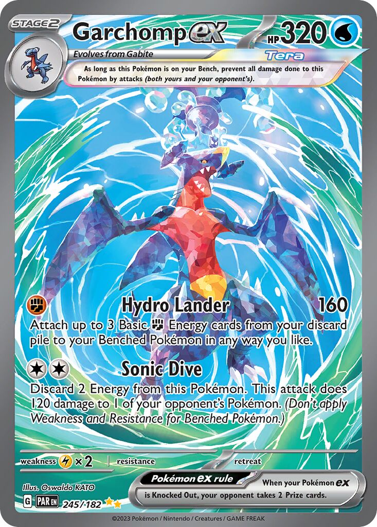 Garchomp ex 245/266 — Paradox Rift (English Pokémon TCG card)