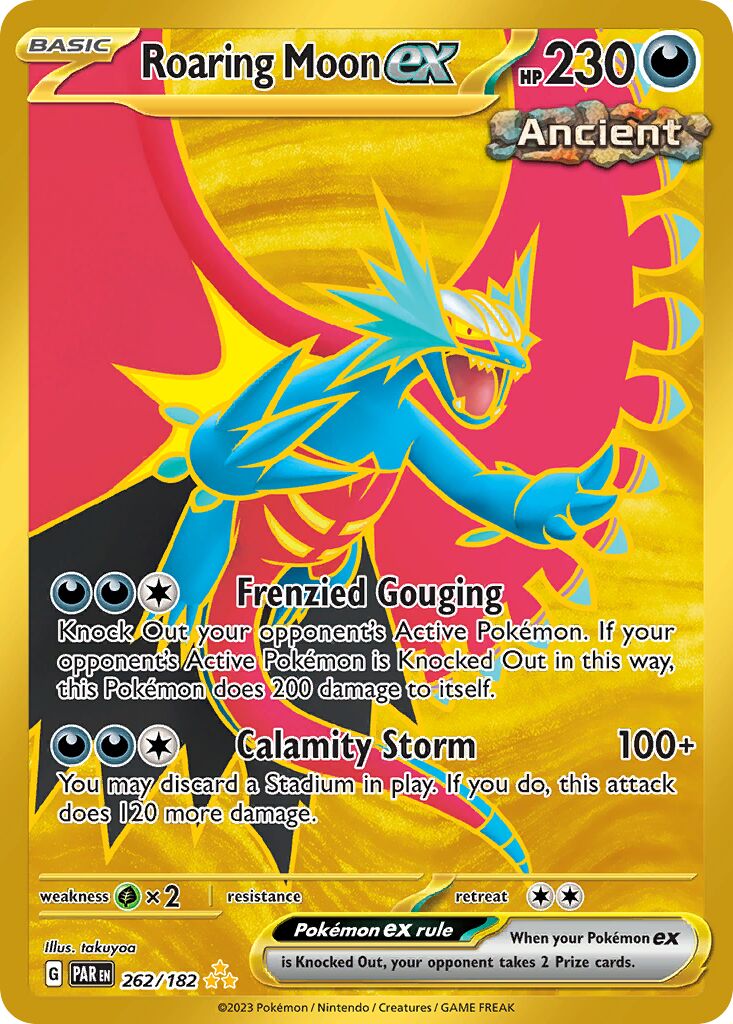 Roaring Moon ex 262/266 — Paradox Rift (English Pokémon TCG card)