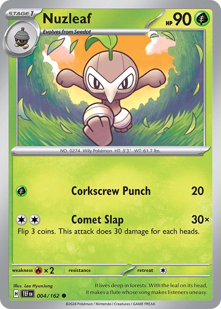 Nuzleaf 004/218 — Temporal Forces (English Pokémon TCG card)