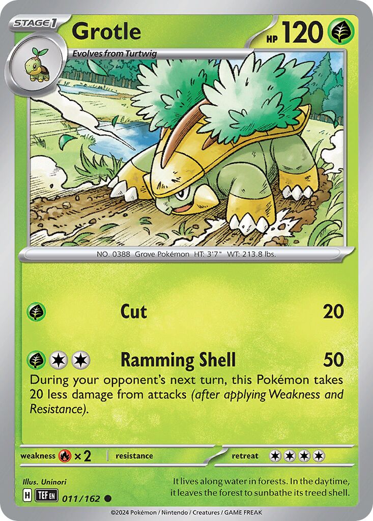 Grotle 011/218 — Temporal Forces (English Pokémon TCG card)