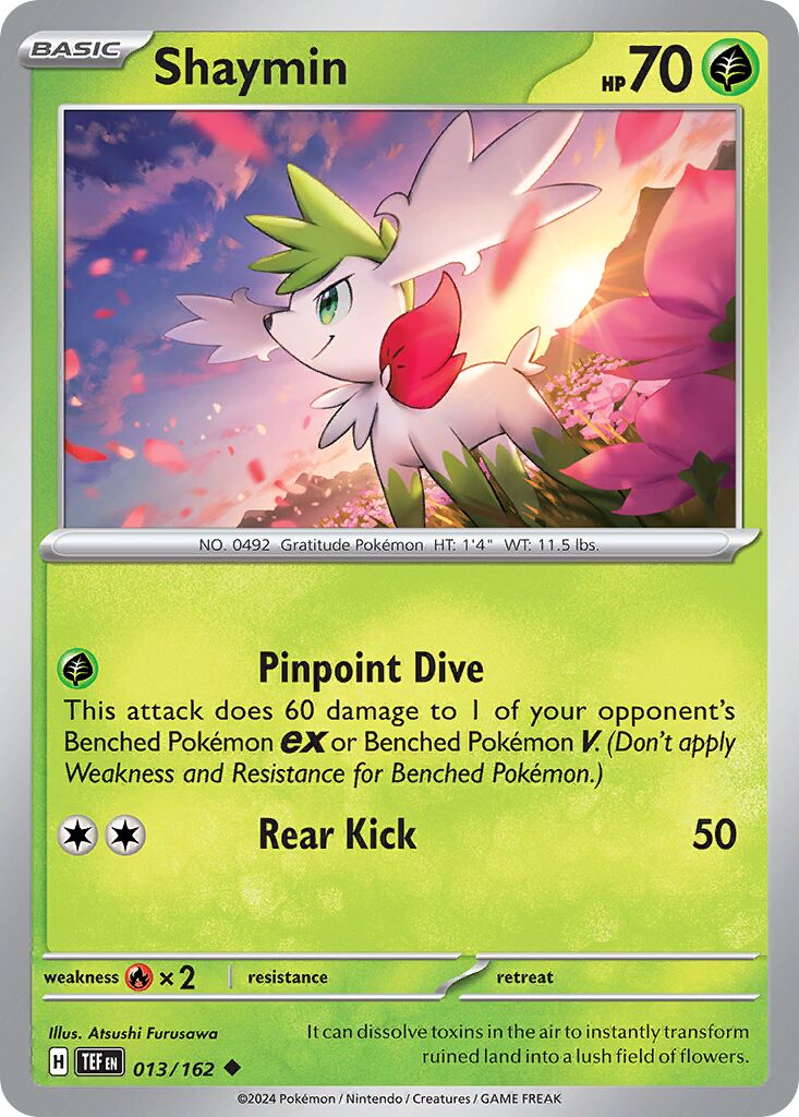 Shaymin 013/218 — Temporal Forces (English Pokémon TCG card)