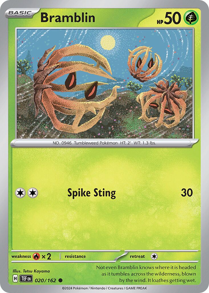 Bramblin 020/218 — Temporal Forces (English Pokémon TCG card)