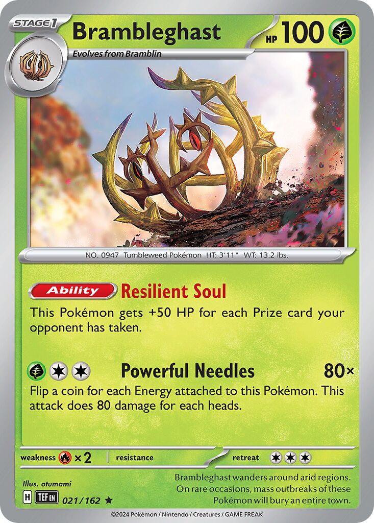 Brambleghast 021/218 — Temporal Forces (English Pokémon TCG card)