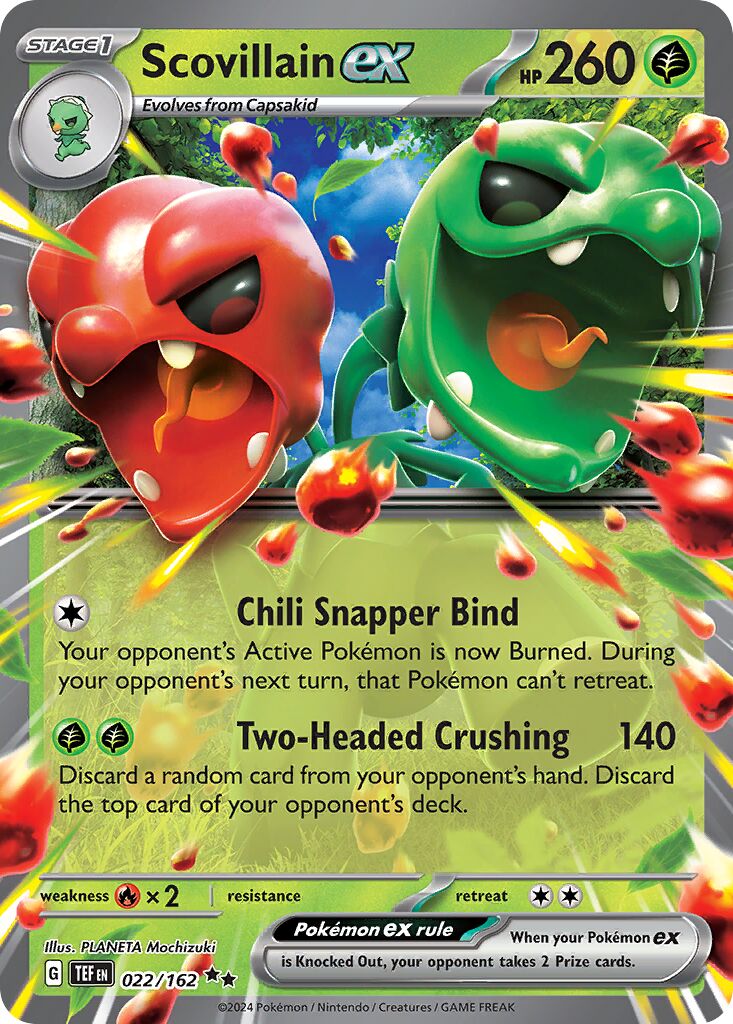 Scovillain ex 022/218 — Temporal Forces (English Pokémon TCG card)
