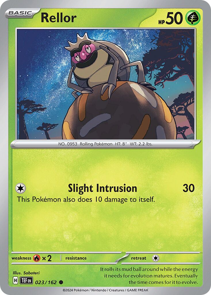 Rellor 023/218 — Temporal Forces (English Pokémon TCG card)