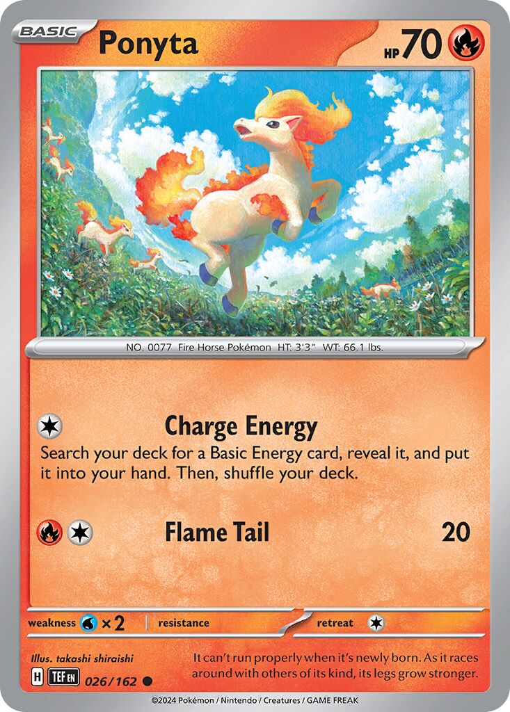 Ponyta 026/218 — Temporal Forces (English Pokémon TCG card)
