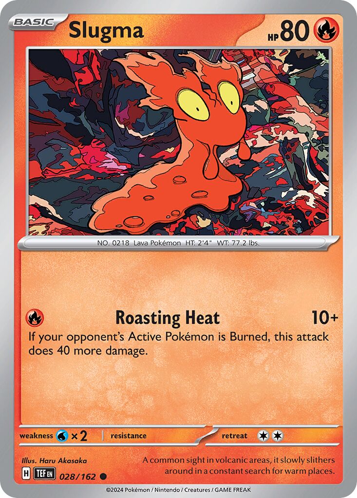 Slugma 028/218 — Temporal Forces (English Pokémon TCG card)