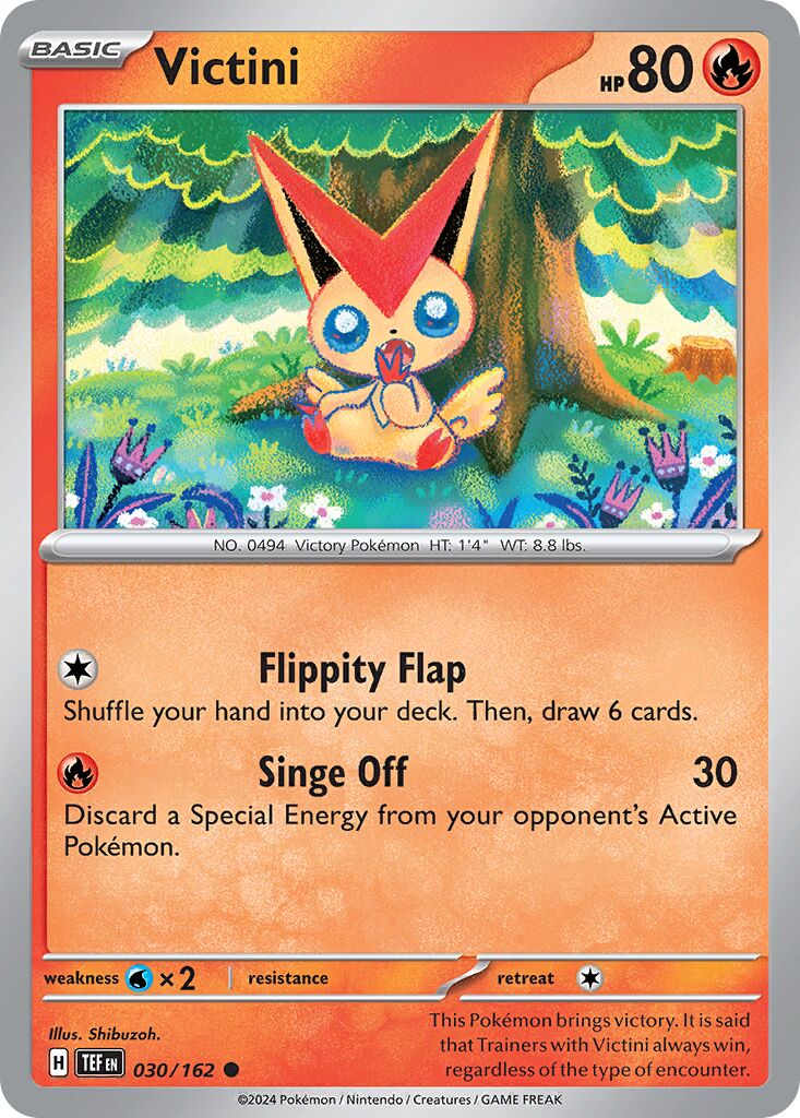 Victini 030/218 — Temporal Forces (English Pokémon TCG card)