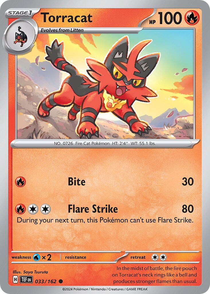 Torracat 033/218 — Temporal Forces (English Pokémon TCG card)