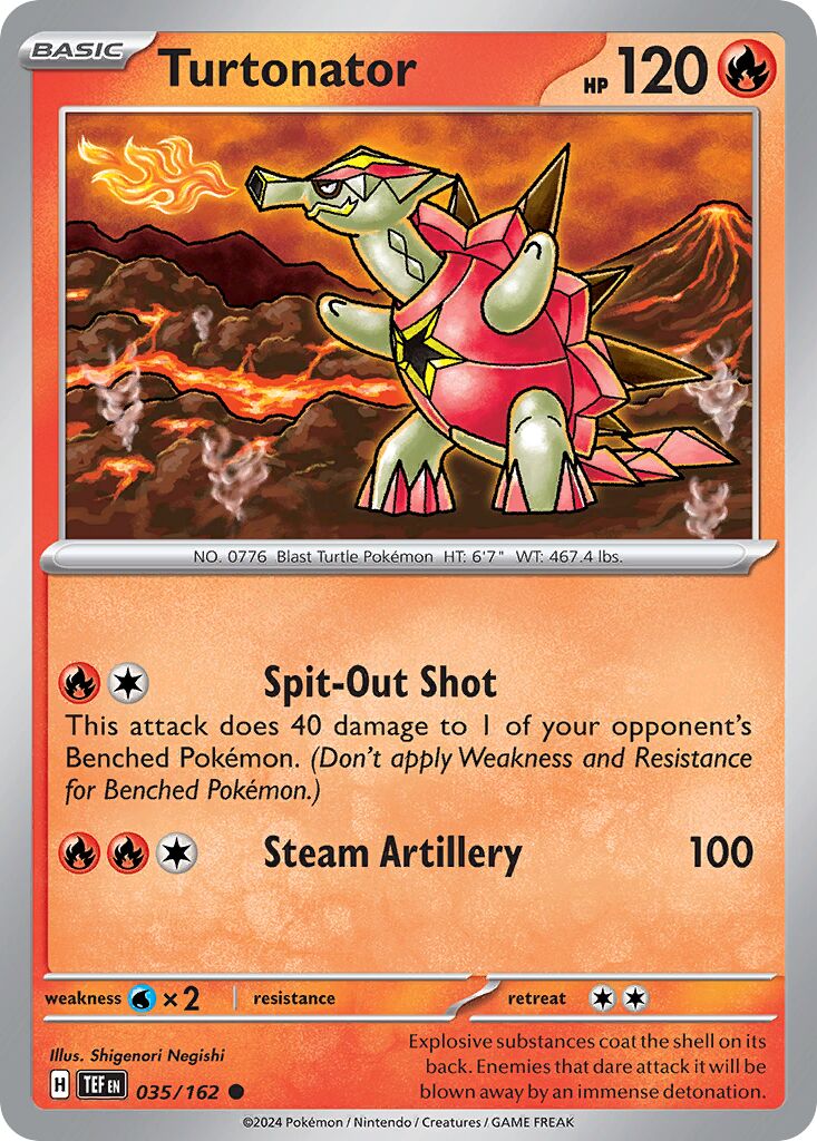 Turtonator 035/218 — Temporal Forces (English Pokémon TCG card)