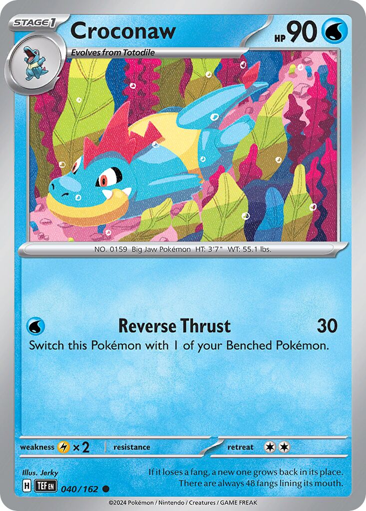 Croconaw 040/218 — Temporal Forces (English Pokémon TCG card)