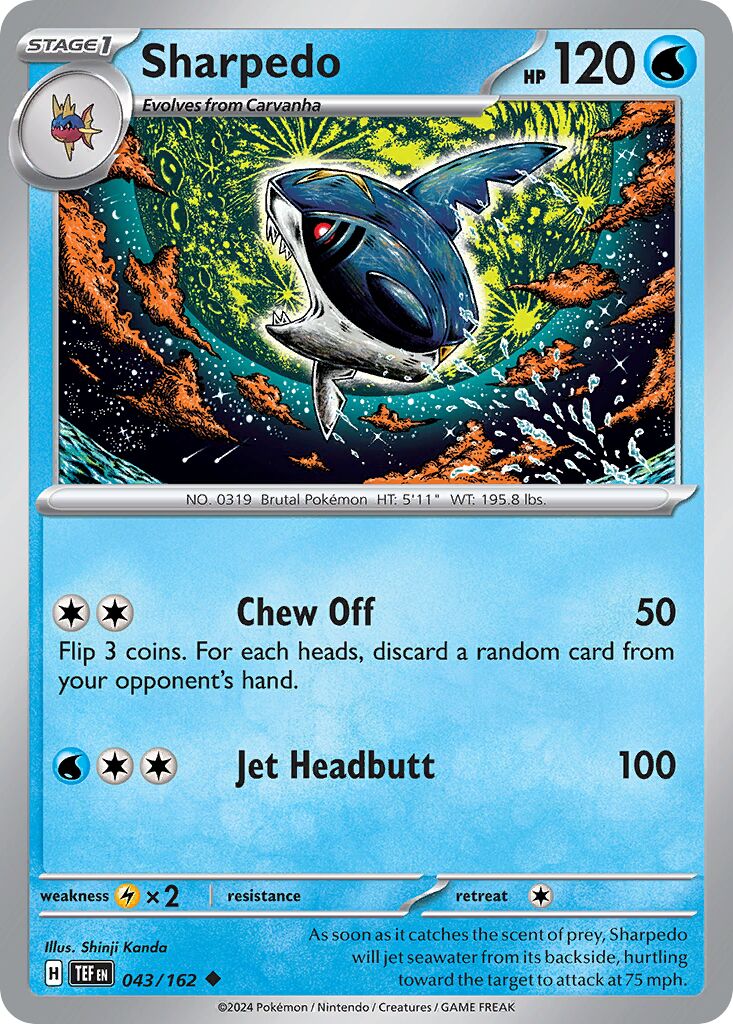 Sharpedo 043/218 — Temporal Forces (English Pokémon TCG card)